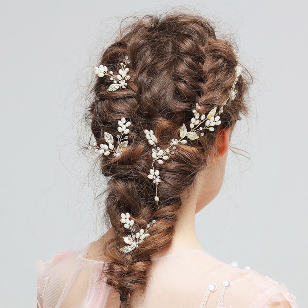 Delicate Pearl & Crystal Hair Vine - White Bridal Hair Accessory